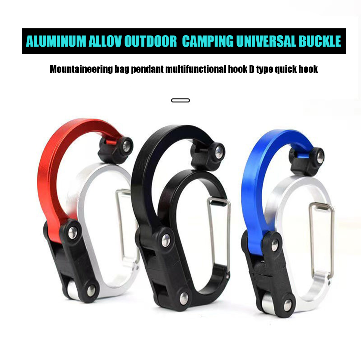 Fishing Equipment And Accessories - Mosquetón con Gancho Giratorio Tipo D,