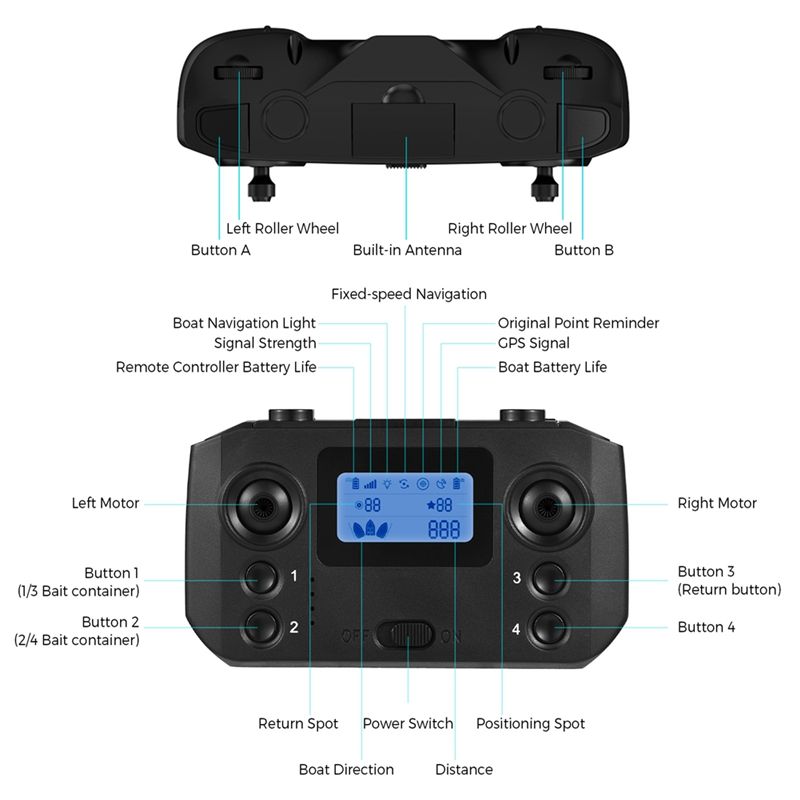 ABKQ- Control remoto para barc - Fishing Equipment And Accessories reseña y precio